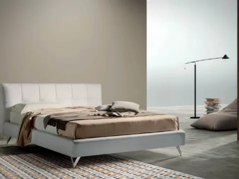 Letto con testiera in tessuto trapuntato Contemporary di Bside