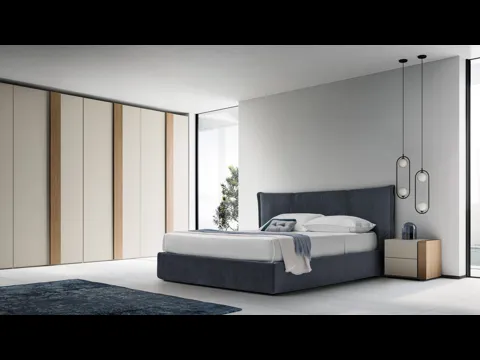 Letto in tessuto con box contenitore e testiera Ghibli Box di SantaLucia