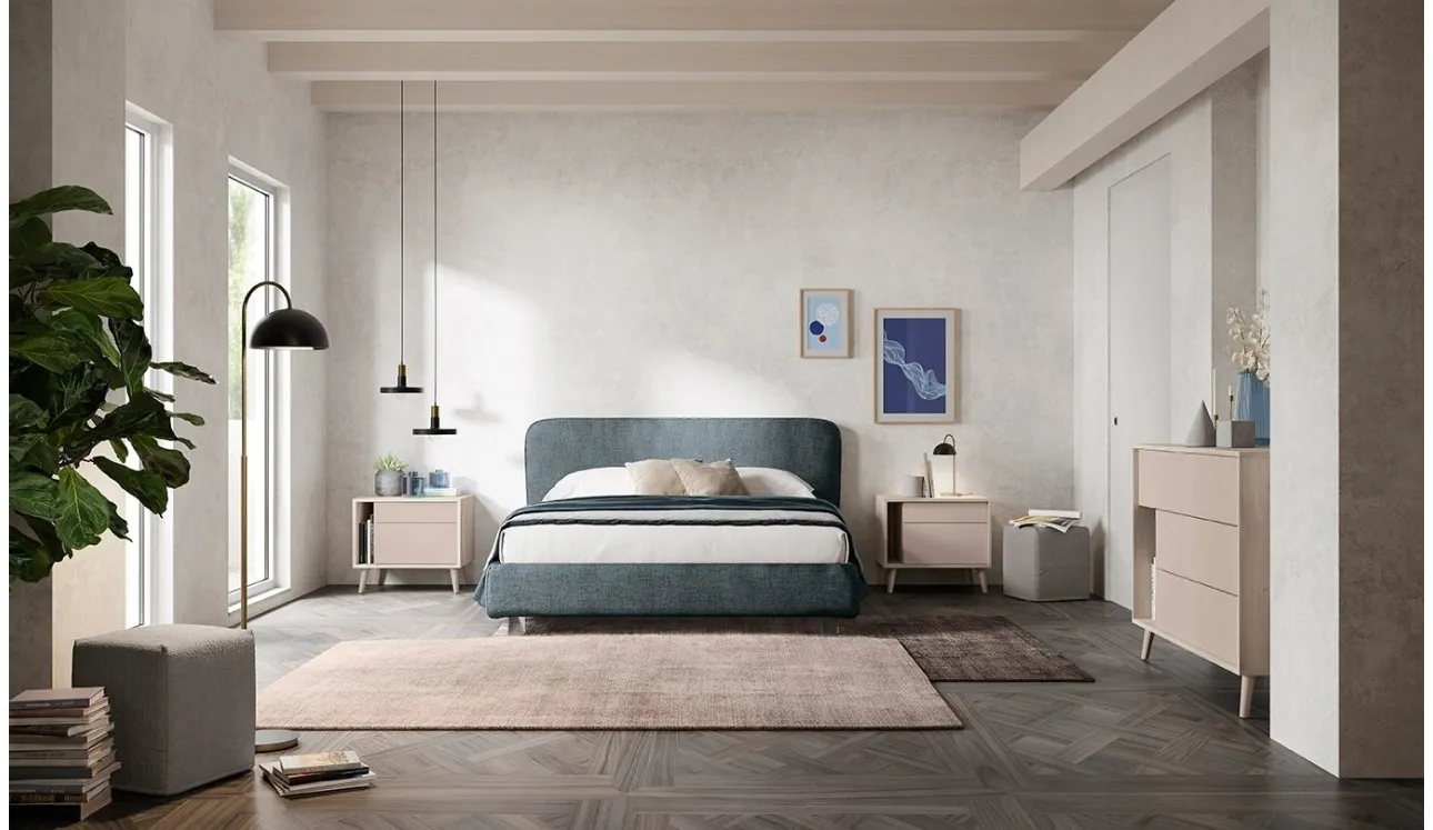 Letto in tessuto imbottito Golf Reverso di Colombini Casa