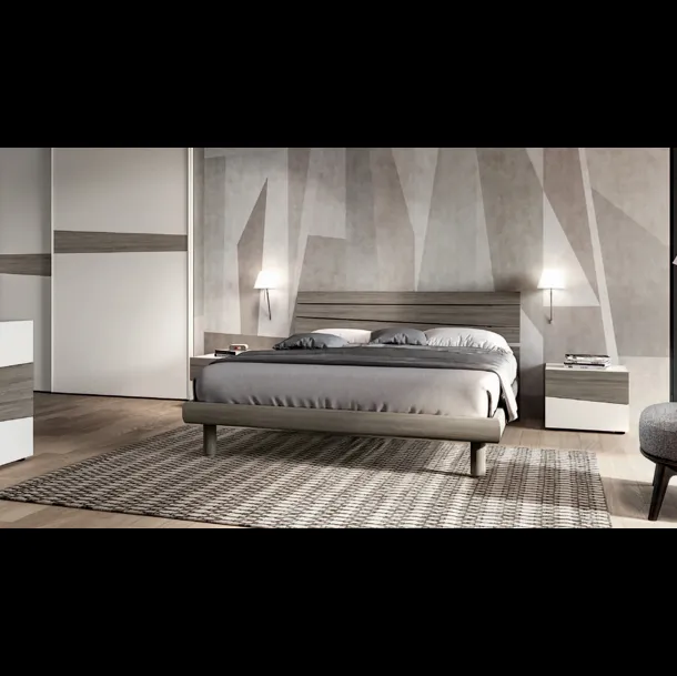 Letto moderno con testiera Mistral di SantaLucia