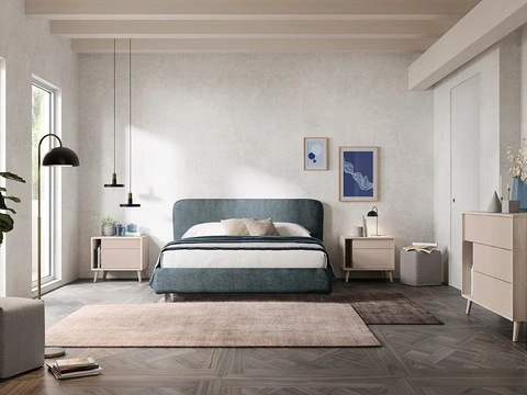 Letto in tessuto imbottito Reverso di Colombini Casa