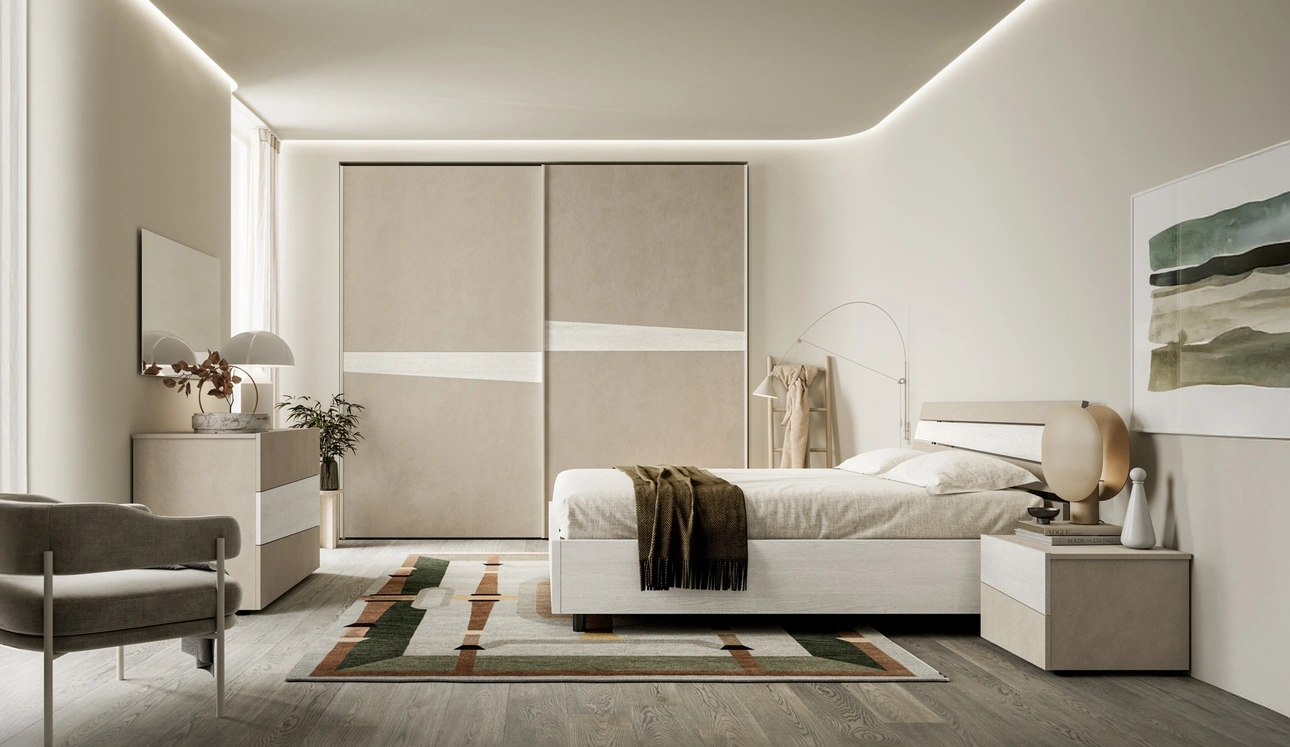 Letto moderno con testiera Mistral di SantaLucia