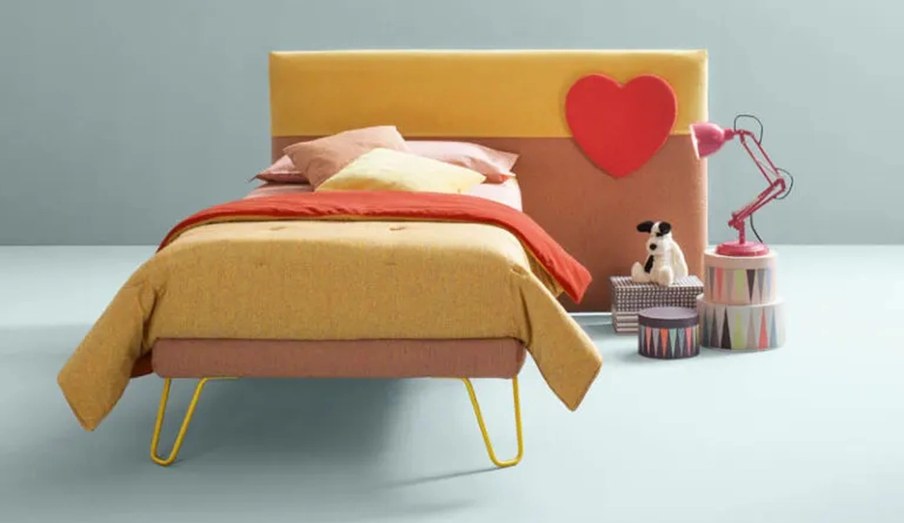 Letto singolo in tessuto Plain di Bside
