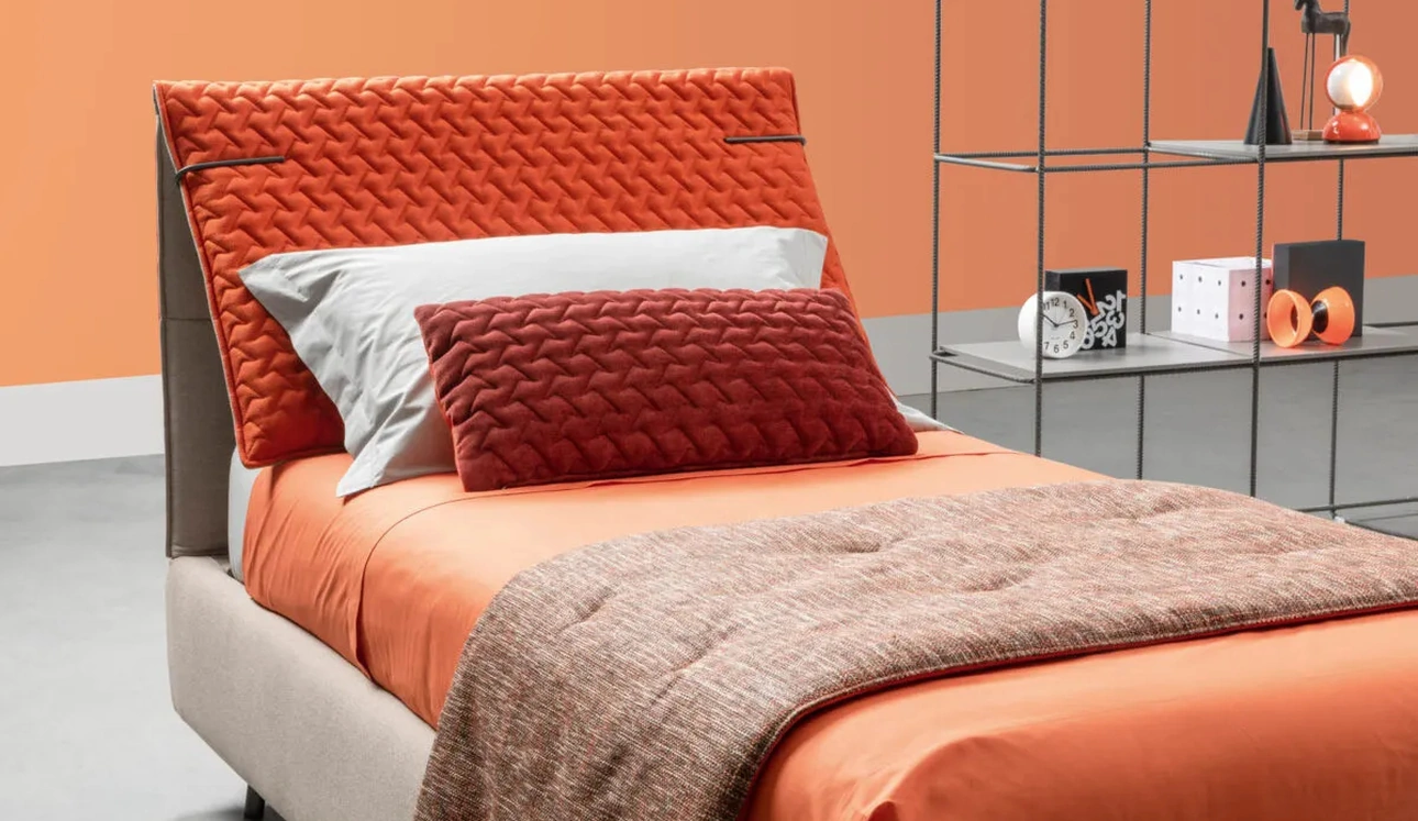 Letto singolo con testiera Spin di Bside
