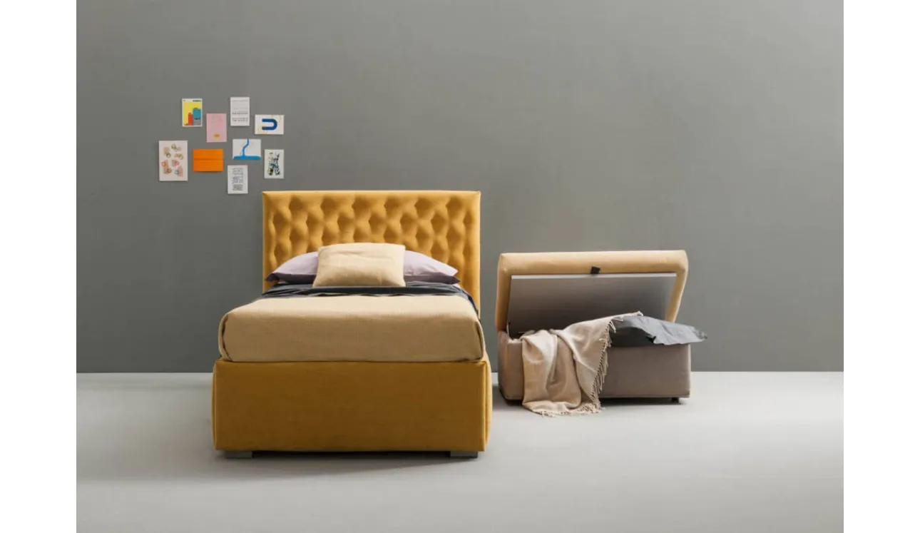 Letto trapuntato con contenitore estraibile Bubbles di Bside