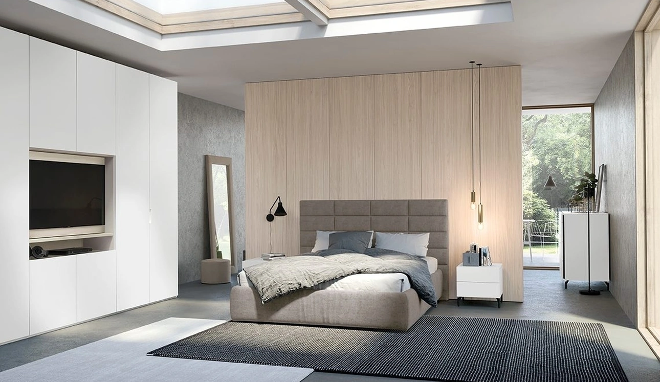 Letto con testiera Time di Colombini Casa