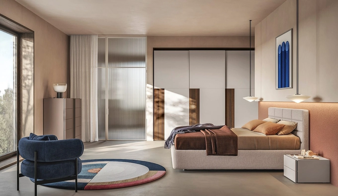 Letto con testiera Time di Colombini Casa