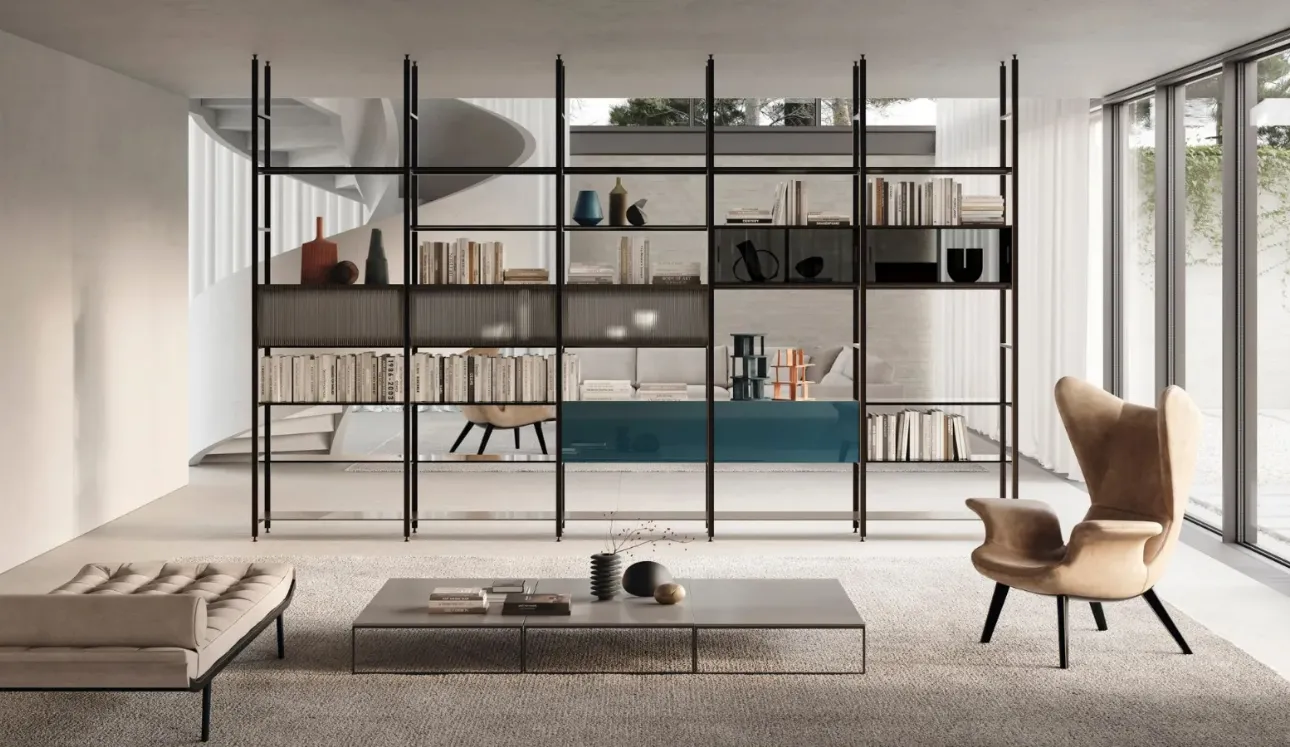 Libreria divisoria Mida a soffitto di Doal
