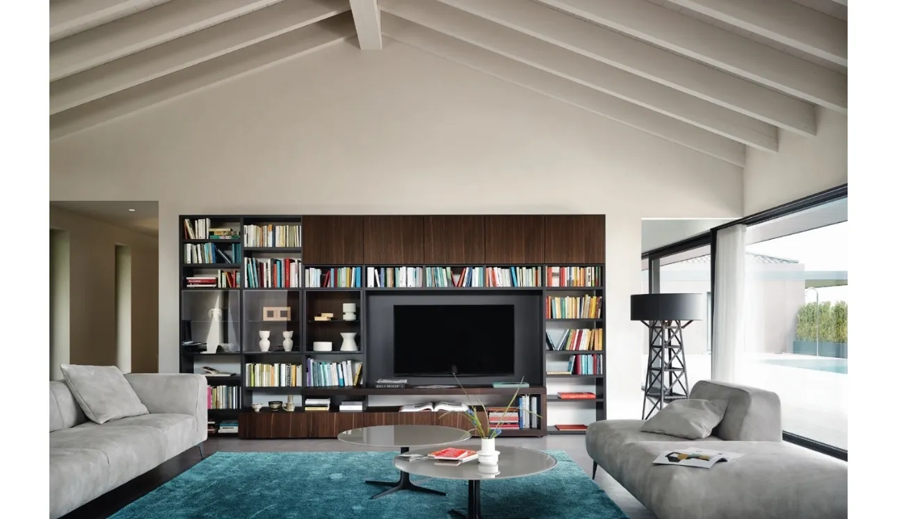 Libreria con vano porta TV Modo M6C61 di Sangiacomo