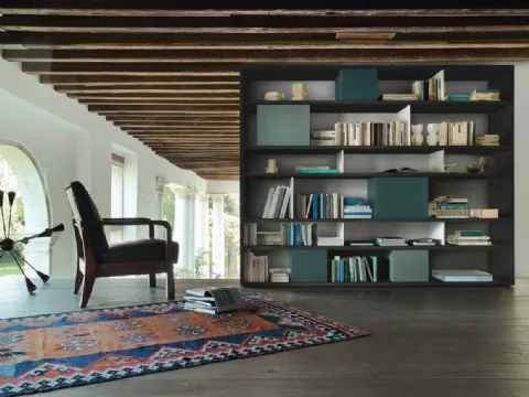 Libreria Modo M6C85 in laccato opaco di Sangiacomo