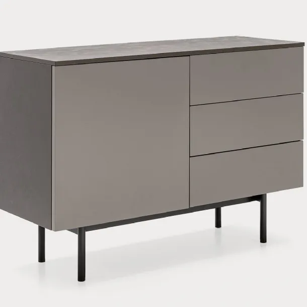 Madia in laccato opaco con top in nobilitato pietra piasentina Made CB6101 1 di Connubia