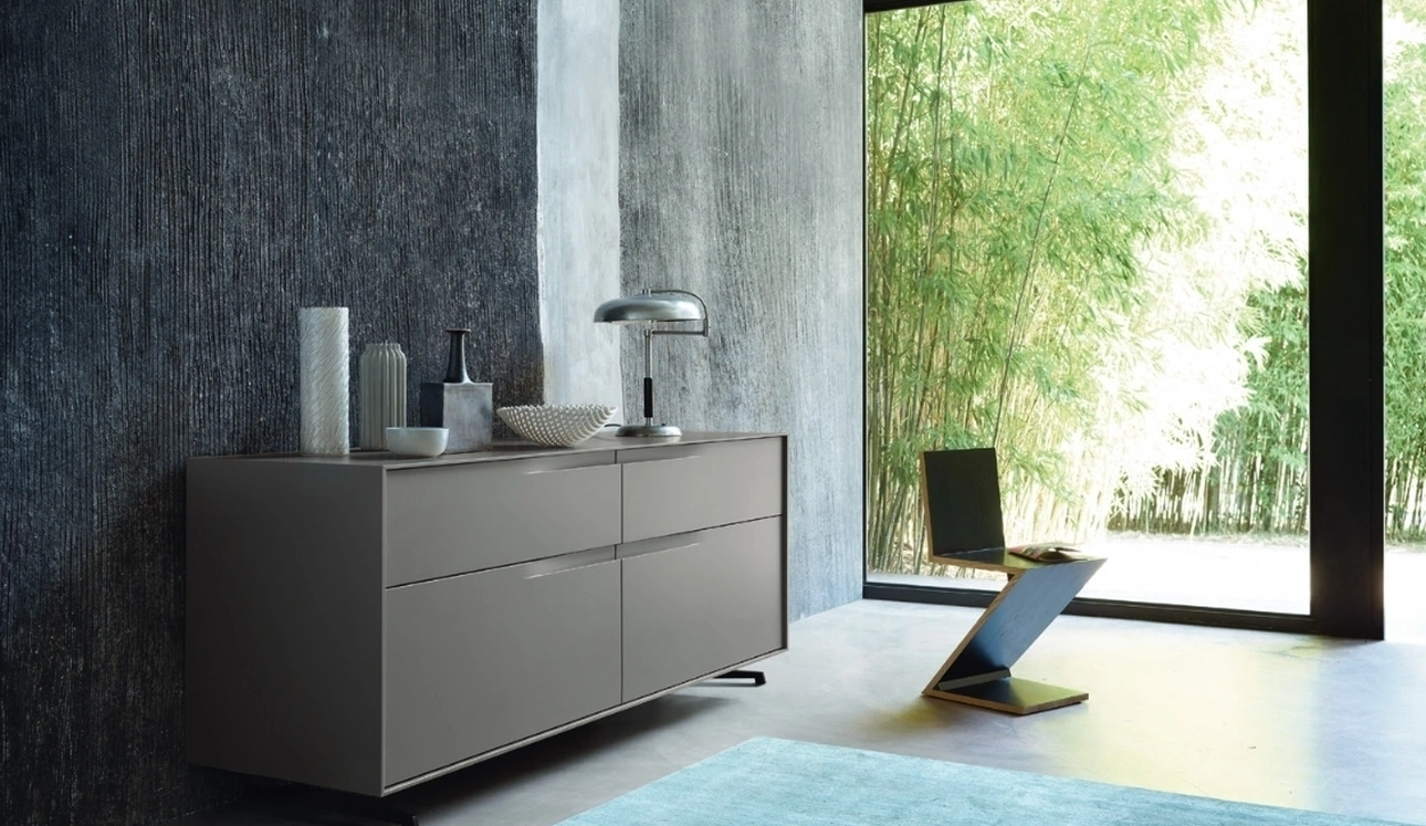 Madia Vela 01 in laccato Ardesia di Sangiacomo