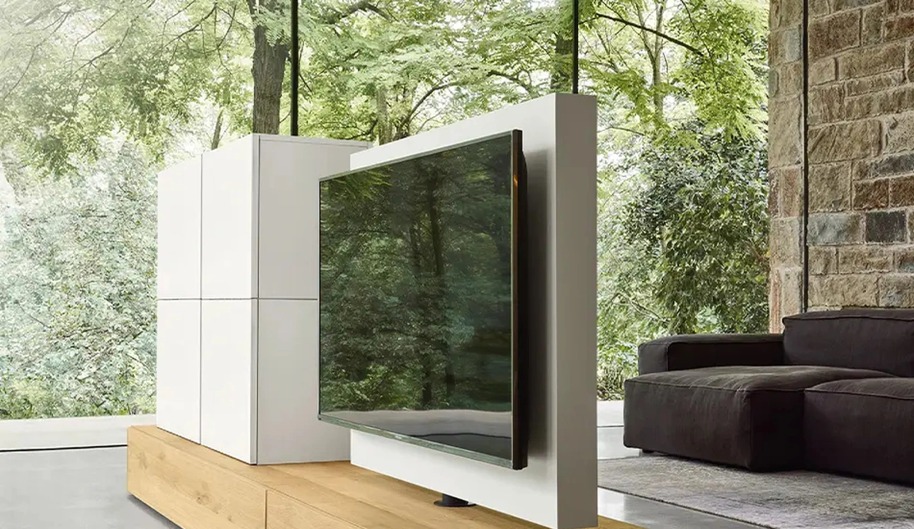 Mobile Porta Tv Tv Units Roto Lampo in legno e laccato di Sangiacomo