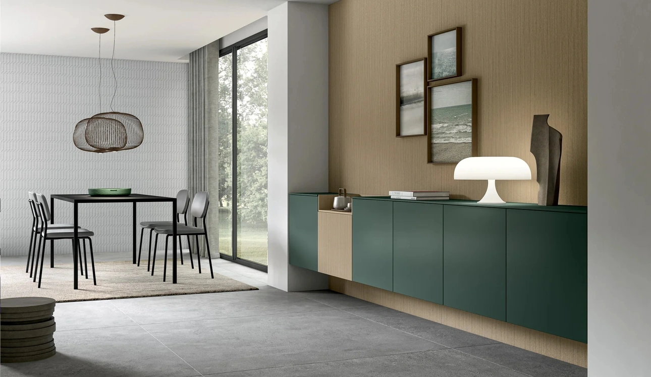 Mobile sospeso Living Glass di Arredo3