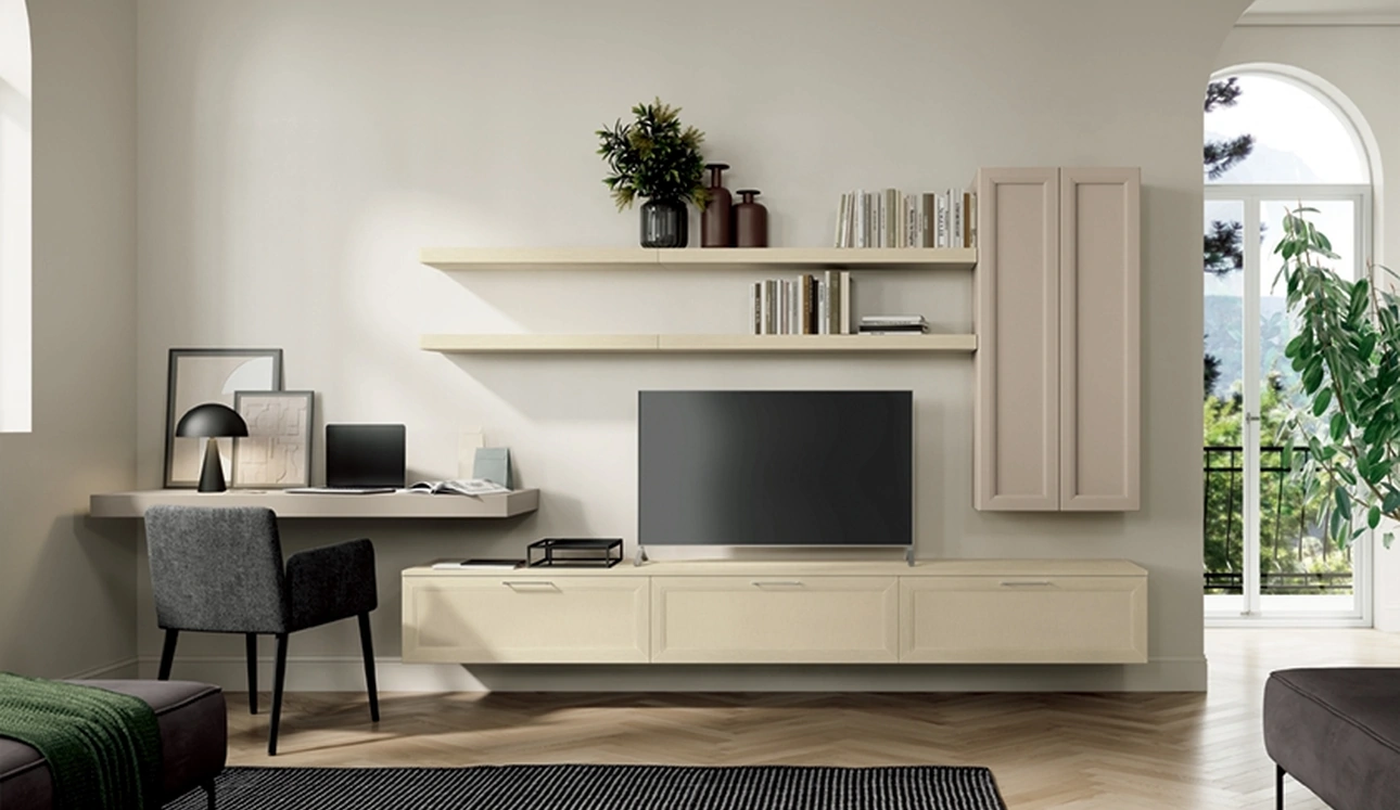 Parete Attrezzata Arcadia AS004 di Colombini Casa