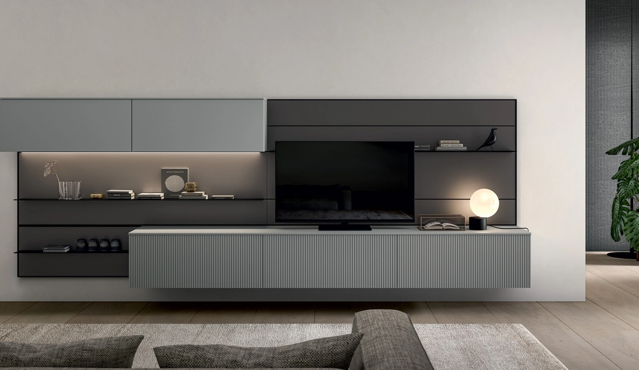 Parete Attrezzata Living Time 01 di Arredo3