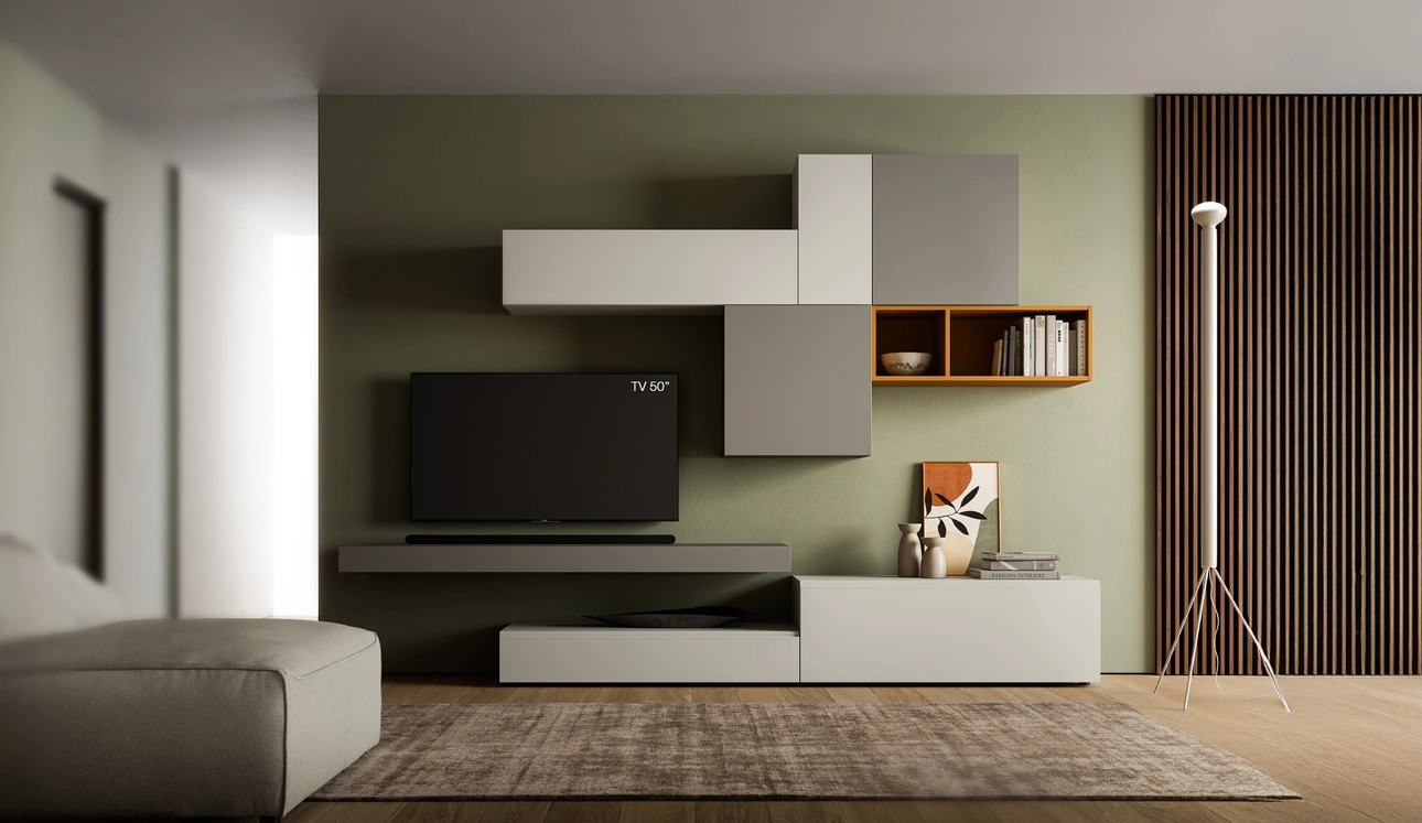 Parete Attrezzata Pratico PTG411 di SantaLucia