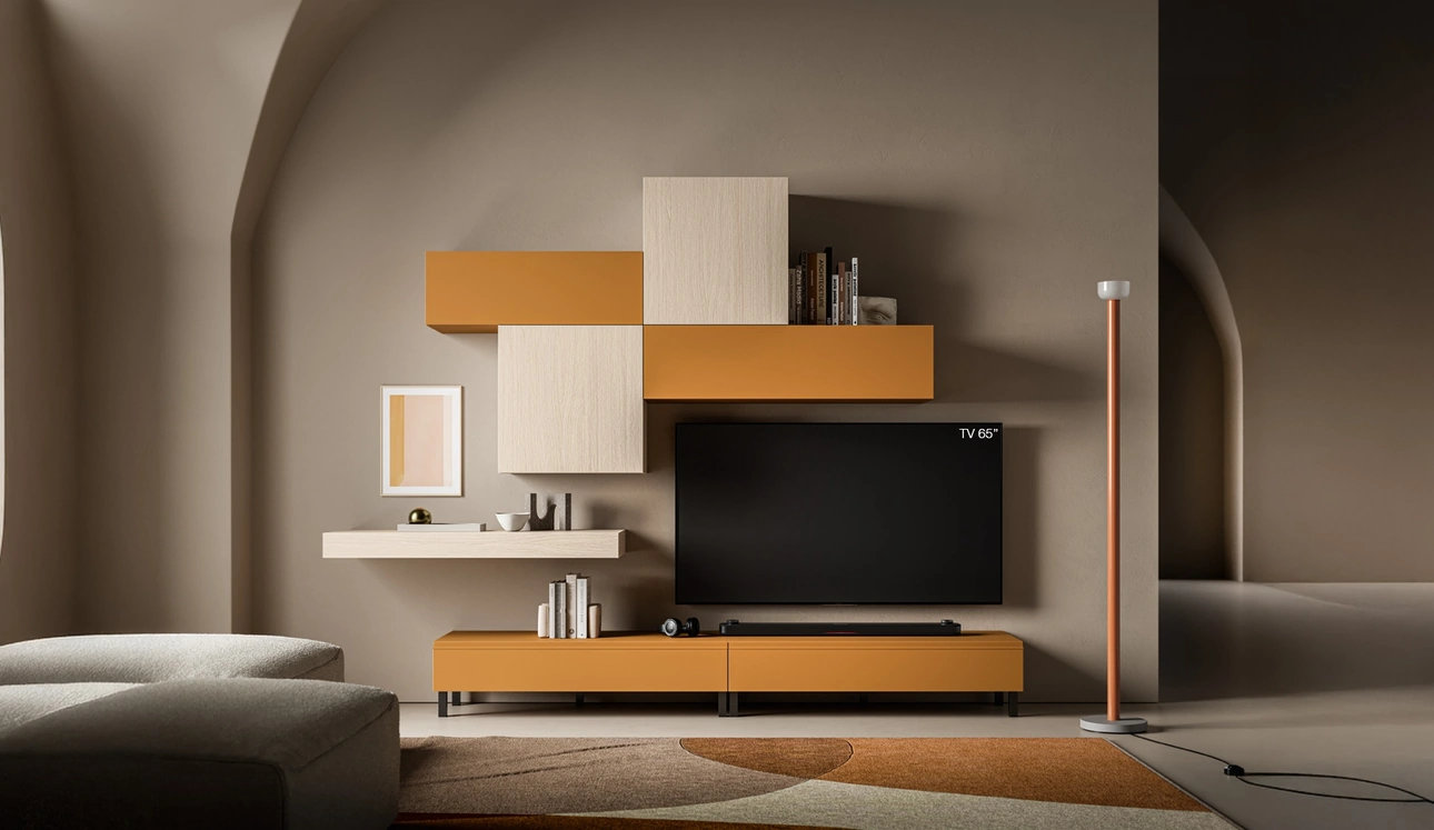 Parete Attrezzata Pratico PTG416 di SantaLucia