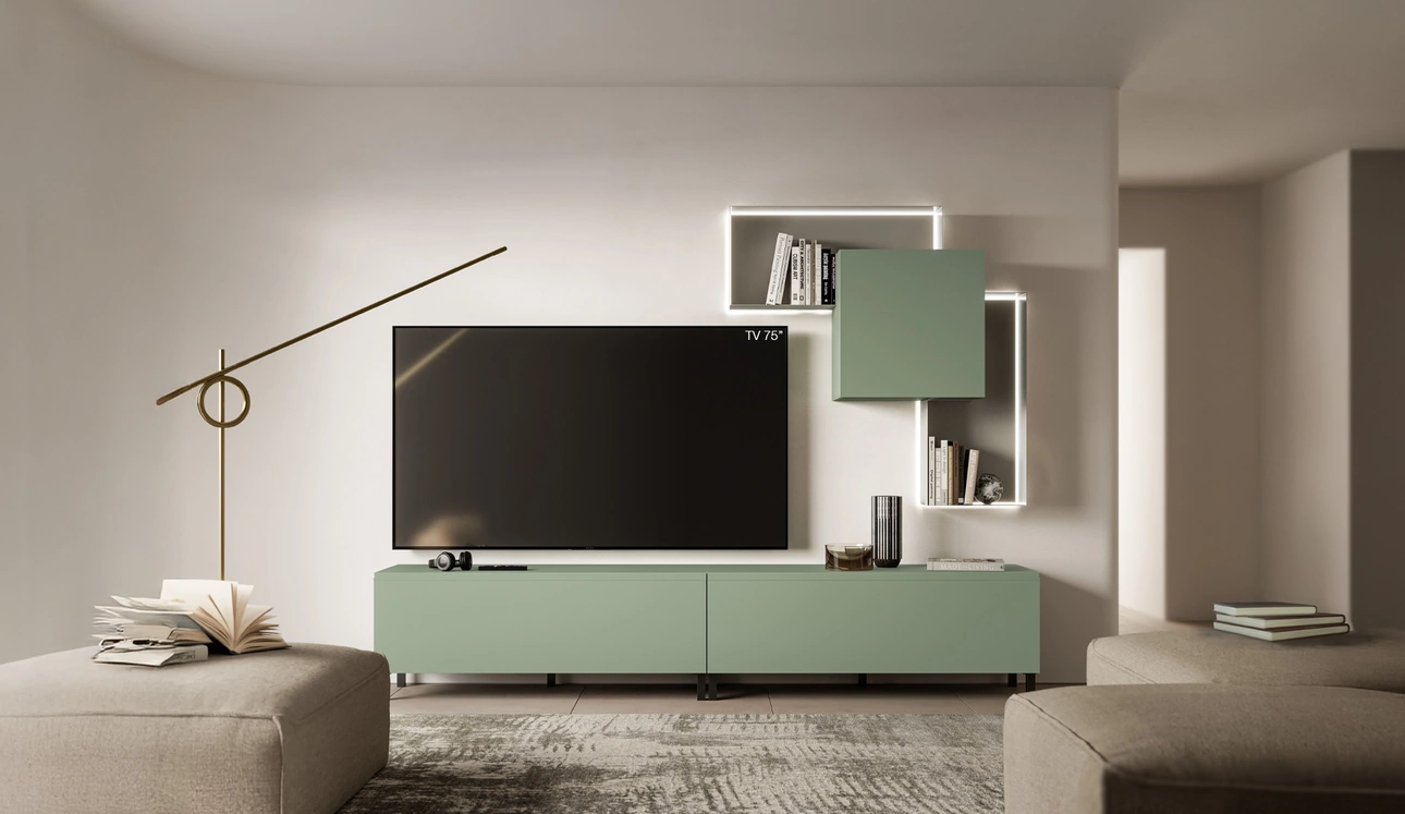 Parete Attrezzata Pratico PTG434 di SantaLucia