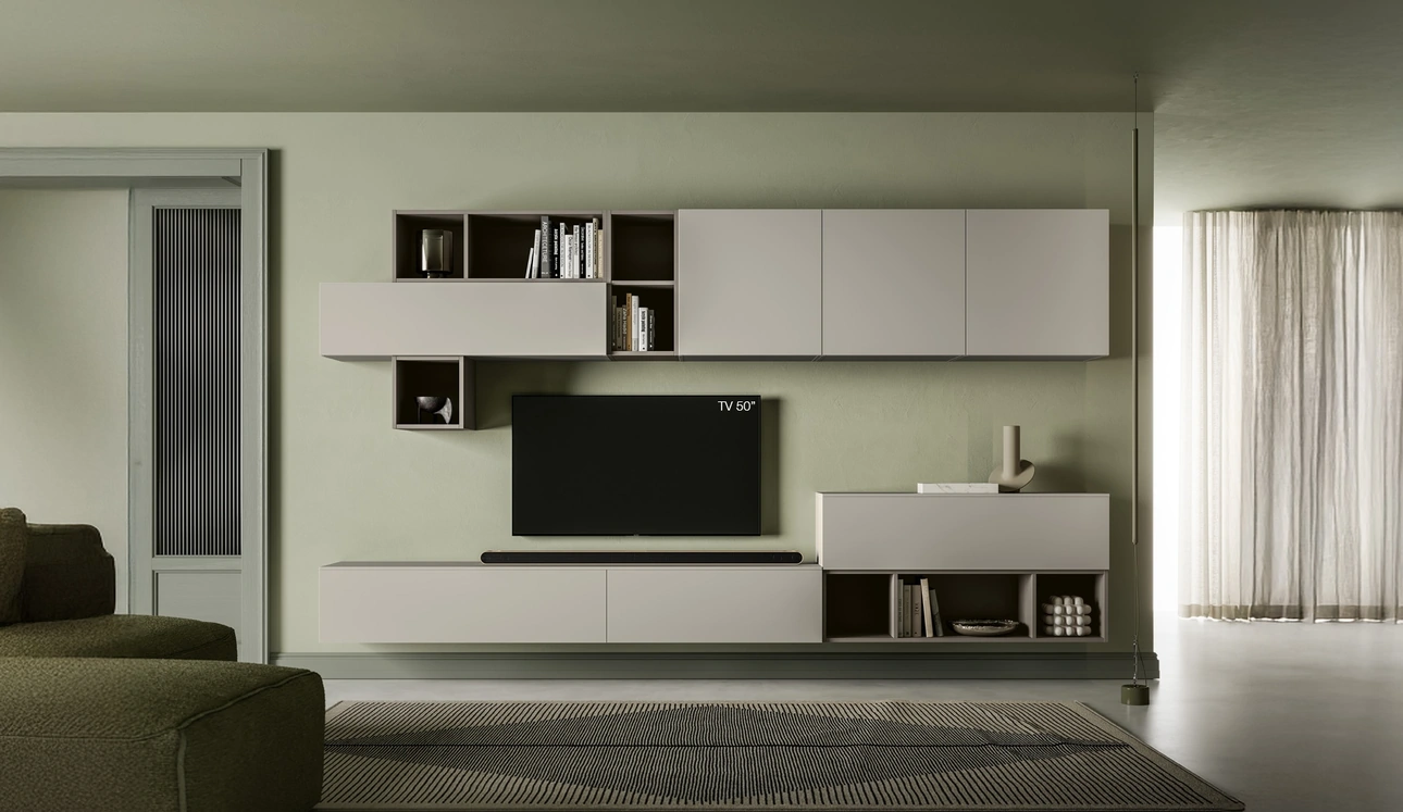 Parete Attrezzata Pratico PTG438 di SantaLucia