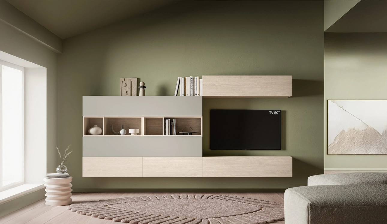 Parete Attrezzata Pratico PTG449 di SantaLucia