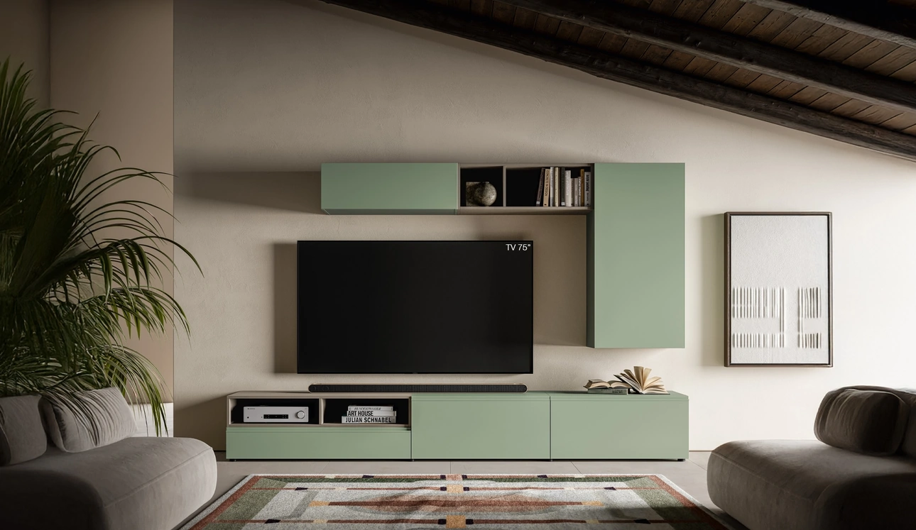 Parete Attrezzata Pratico PTG450 di SantaLucia