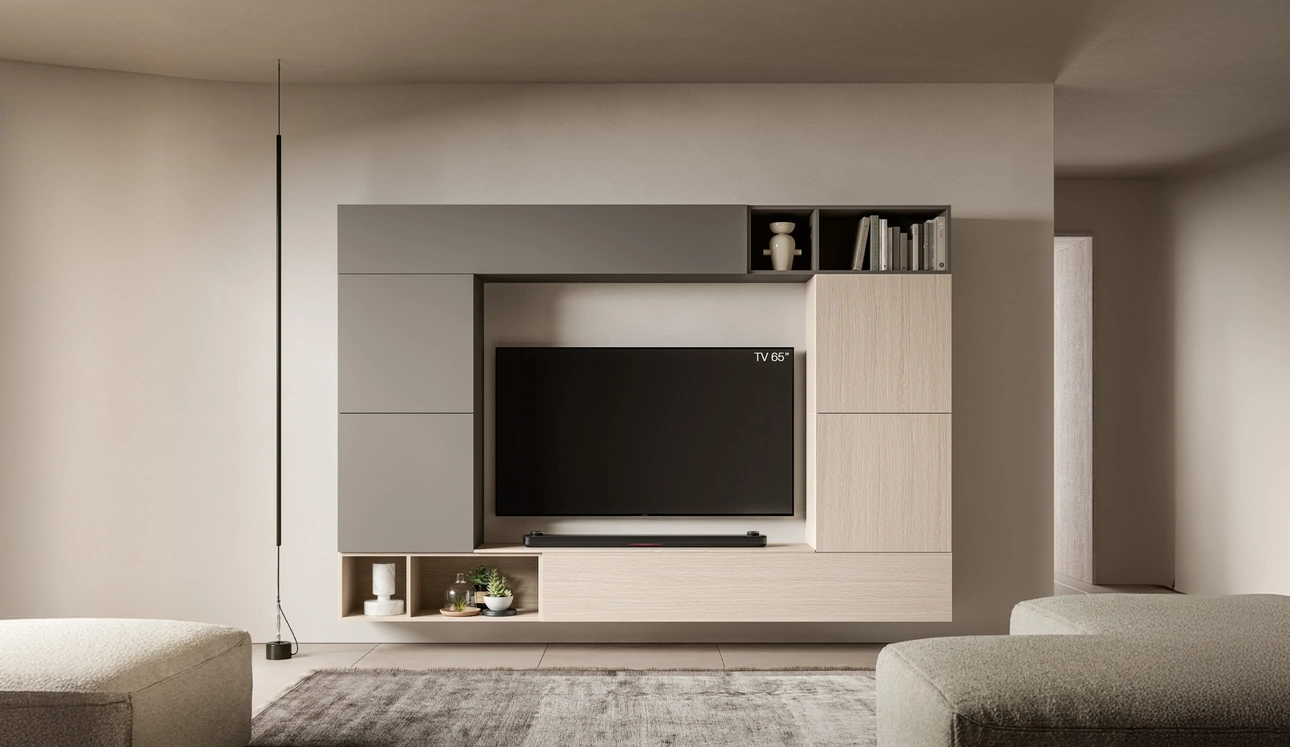 Parete Attrezzata Pratico PTG453 di SantaLucia