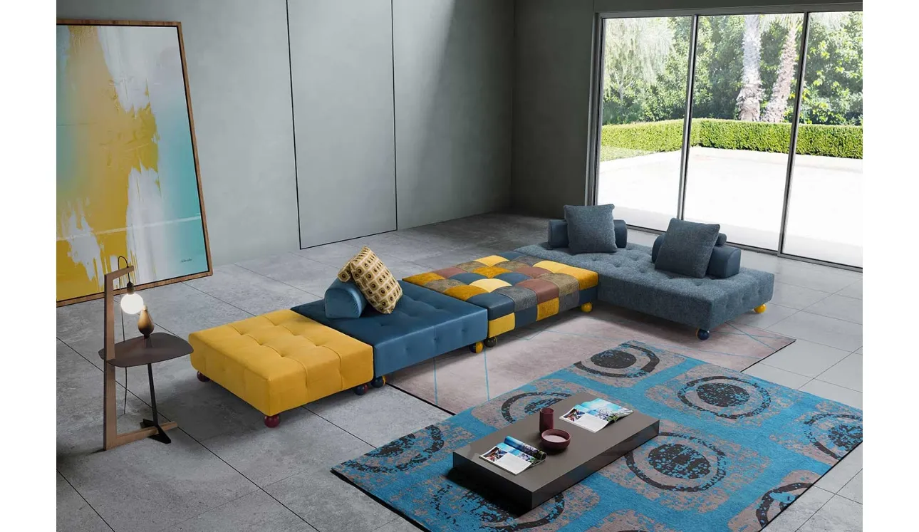 Divano componibile di design in tessuto L'Ego di Egoitaliano