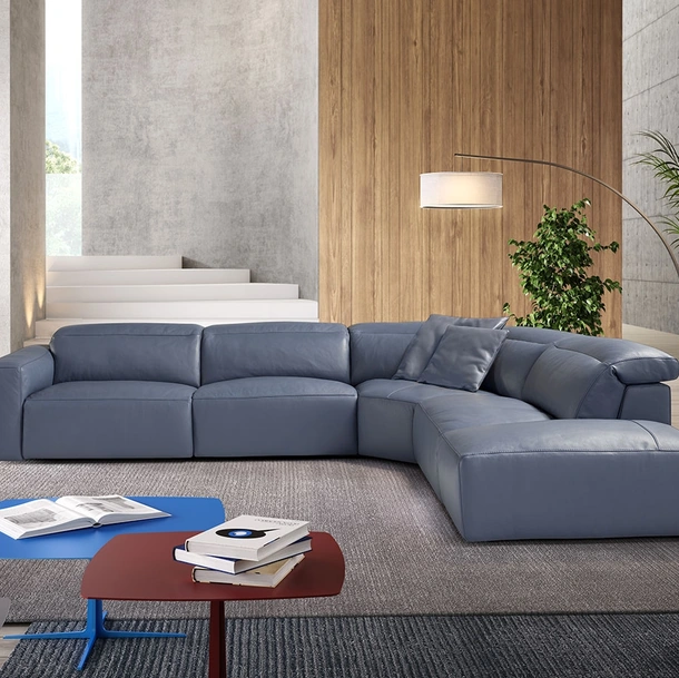 Divano relax in pelle Beverly di Egoitaliano