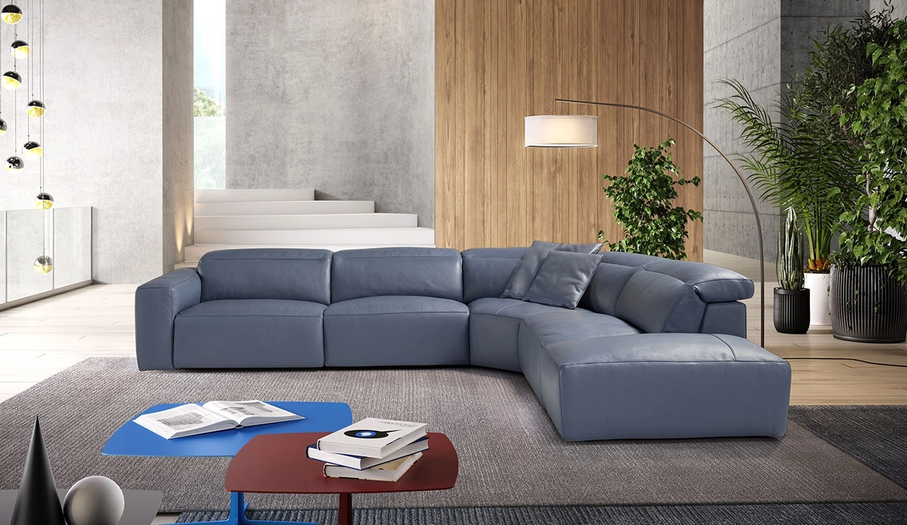 Divano relax in pelle Beverly di Egoitaliano