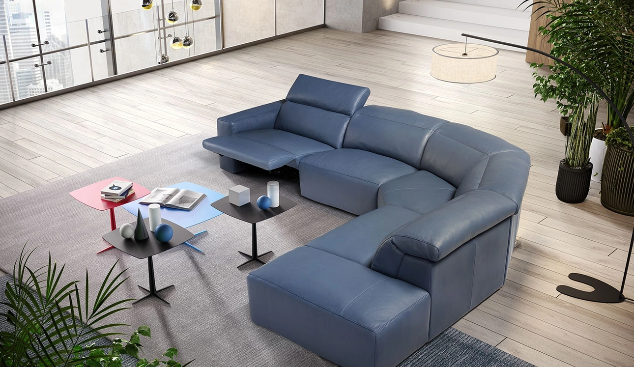 Divano relax in pelle Beverly di Egoitaliano