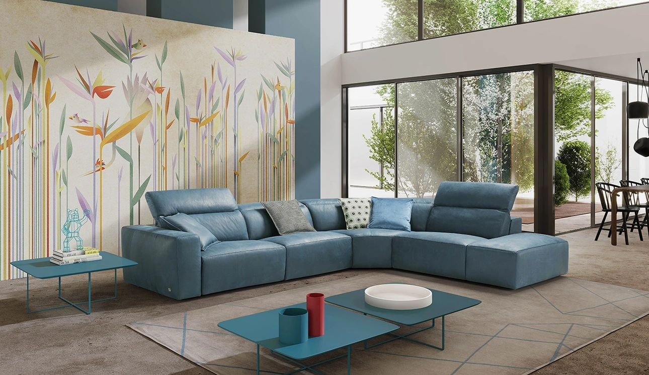 Divano relax in pelle Beverly di Egoitaliano