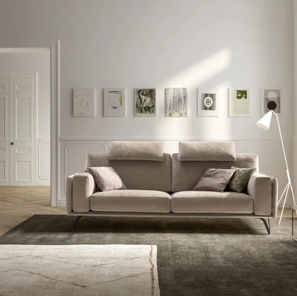 Divano moderno in tessuto Living Bright di Samoa