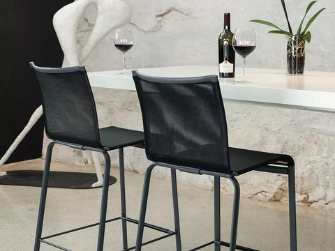 Sgabello Net in soft texplast di Bontempi