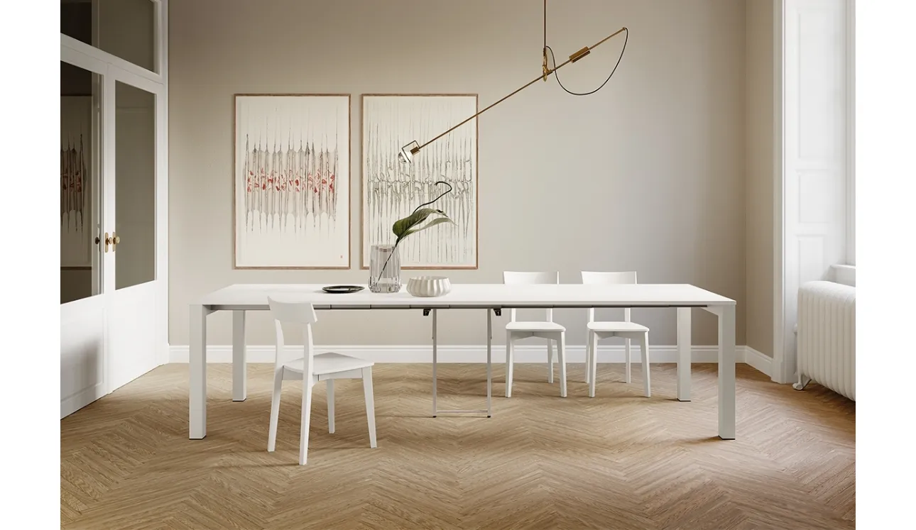 Tavolo allungabile in laminato con struttura in metallo verniciato Long Island di Arredo3