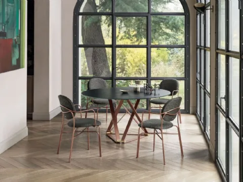 Tavolo Delta Rotondo di Bontempi