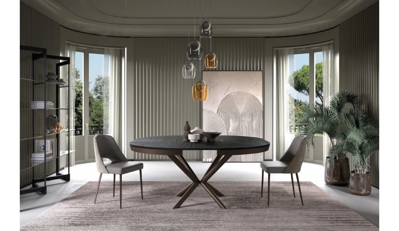 Tavolo allungabile Full Moon con top in ecolegno di Easyline