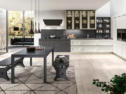 Cucina Classica Beverly Modern in Frassino Bianco di Stosa