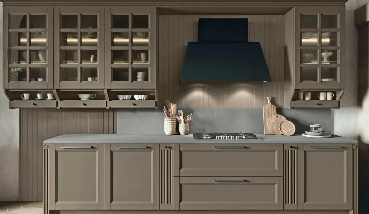 Cucina Classica lineare in frassino laccato Beverly di Stosa