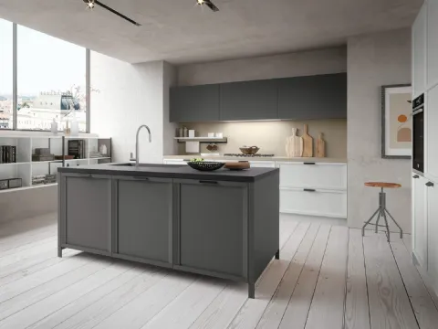 Cucina Classica Newport v6 in Frassino laccato Bianco Alba di Stosa