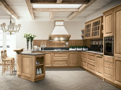 Cucina Classica Bolgheri v8 in Rovere Naturale di Stosa