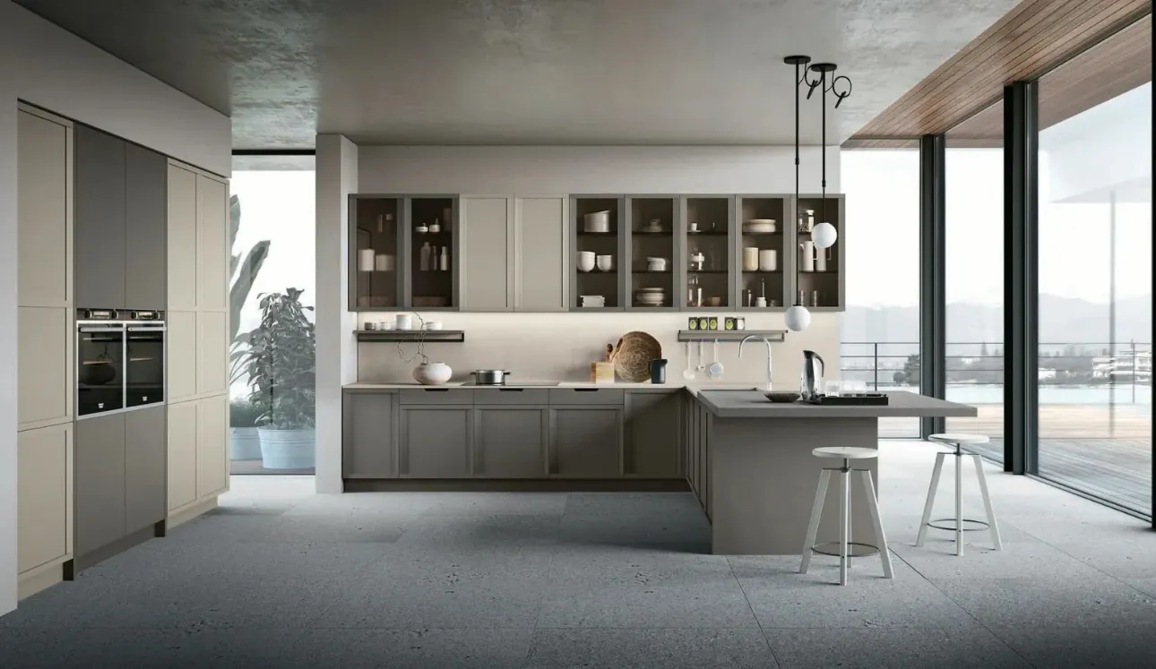 Cucina Classica con penisola Newport di Stosa