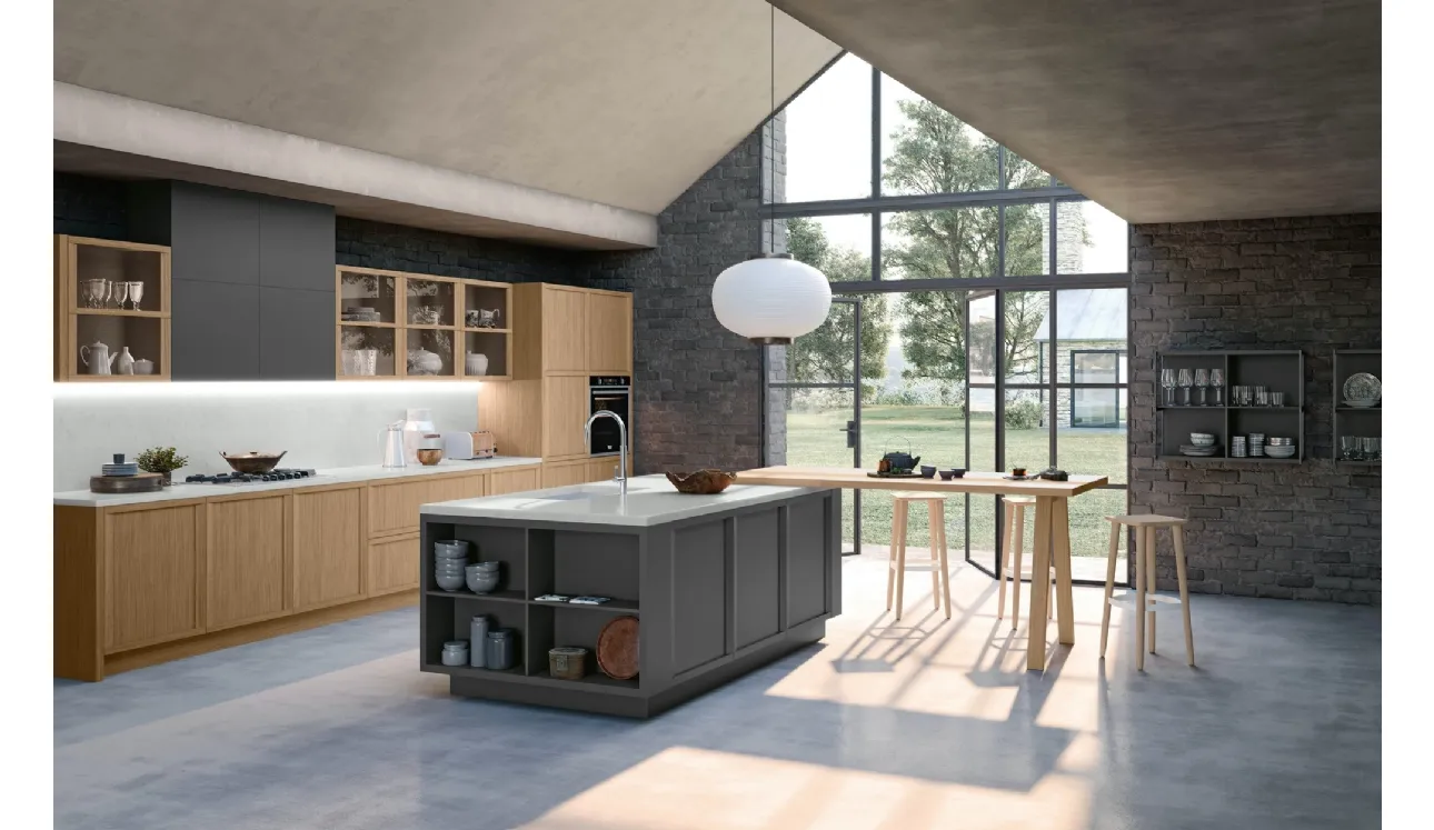 Cucina Classica Newport v4 in Rovere Avena di Stosa
