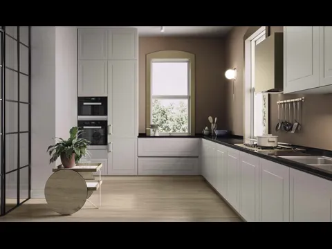 Cucina Design 04 angolare in laccato bianco di Garofoli