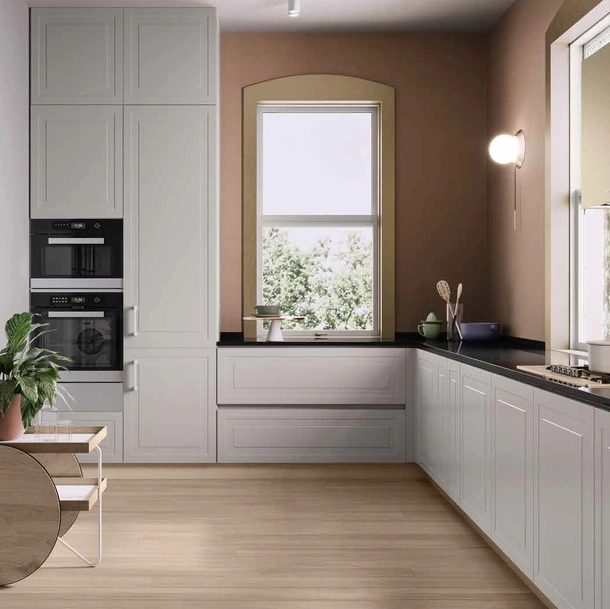 Cucina Design 07 angolare in laccato bianco di Garofoli