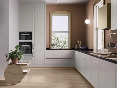 Cucina Design 07 angolare in laccato bianco di Garofoli