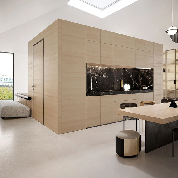 Cucina Design 09 lineare in rovere di Garofoli