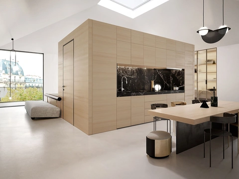 Cucina Design 09 lineare in rovere di Garofoli