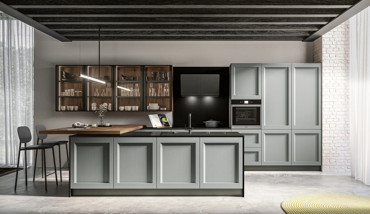 Cucina Moderna con penisola Frida 02 di Arredo3