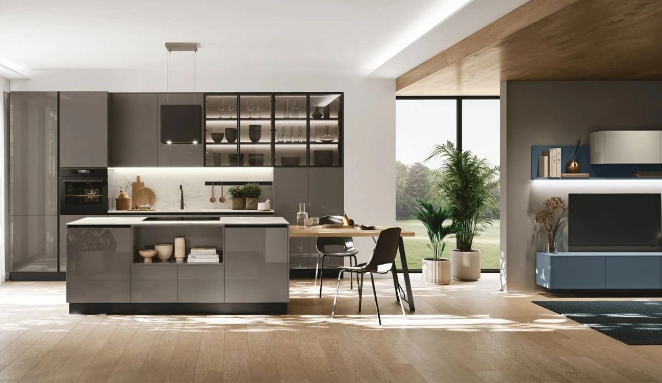 Cucina Moderna Art-Lumia con isola di Stosa